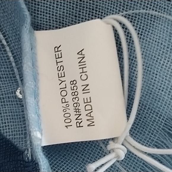 Scarf Wall Medium Blue with Crystals - Picture 6 of 9